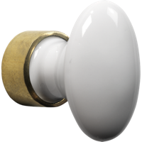 Meubelkn.pors.Ovaal 60mm MGO/wit