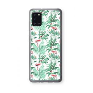Flamingo bladeren: Samsung Galaxy A31 Transparant Hoesje