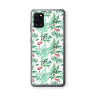 Flamingo bladeren: Samsung Galaxy A31 Transparant Hoesje