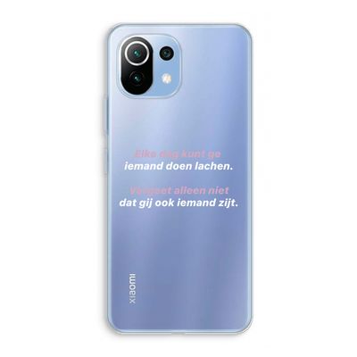 gij zijt ook iemand: Xiaomi Mi 11 Lite Transparant Hoesje