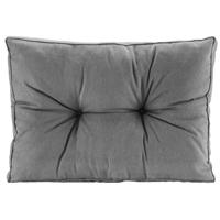 Leen Bakker - Loungekussen Florence Rug - 60x43 Cm - Polyester - Grijs