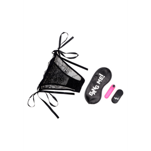 XR Brands Power Panty - Lace Panties, Bullet Vibrator and Blindfold