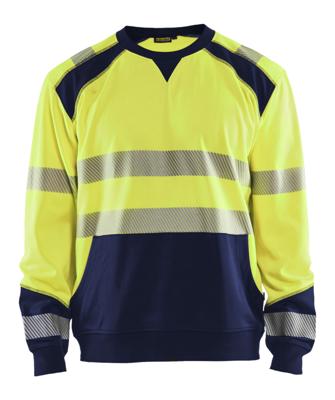 Blåkläder Sweatshirt High-Vis 35412528 | High-Vis Geel/Marineblauw | Maat 4XL - 7330509609750