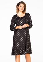 Yoek Jurk GOLD DOTS | Zwart | Maat M