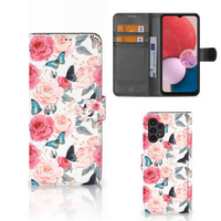 Samsung Galaxy A13 (4G) Hoesje Butterfly Roses - thumbnail