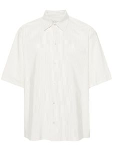 Lanvin chemise en soie mélangée à rayures - Blanc