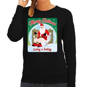 Foute kersttrui merry shitmas voor dames 2XL