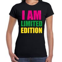 I am limited edition fun tekst t-shirt zwart dames - thumbnail