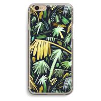 Tropical Palms Dark: iPhone 6 / 6S Transparant Hoesje - thumbnail