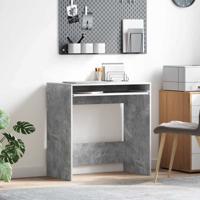 Bureau met plank Grijs 77,5 x 43 x 79 cm Bewerkt hout
