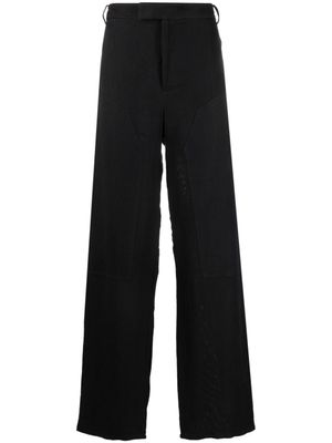 Eckhaus Latta pantalon de costume à coupe droite - Noir