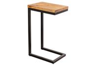 Side table GASTON 65cm mango hout zwart metaal - 44740