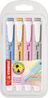 STABILO swing cool markeerstift pastel, etui van 4 stuks, assorti STABILO swing cool markeerstift pastel, etui van 4 stuks, assorti