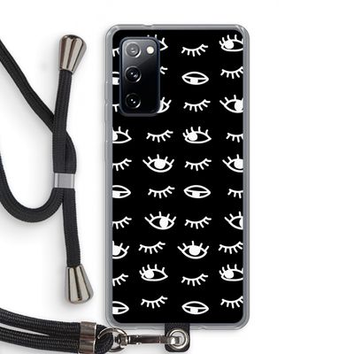 Eye pattern #3: Samsung Galaxy S20 FE / S20 FE 5G Transparant Hoesje met koord