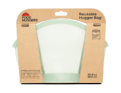 Food Huggers Herbruikbare bewaarzak - 900ml - juniper clear