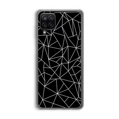Geometrische lijnen wit: Samsung Galaxy A12 Transparant Hoesje