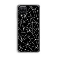 Geometrische lijnen wit: Samsung Galaxy A12 Transparant Hoesje