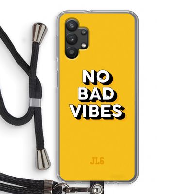 No Bad Vibes: Samsung Galaxy A32 5G Transparant Hoesje met koord