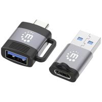 Manhattan USB 2.0 Adapter [2x USB 3.2 Gen 1 bus A (USB 3.0), USB 3.2 Gen 1 bus C (USB 3.0) - 2x USB 3.2 Gen 1 stekker C (USB 3.0), USB 3.2 Gen 1 stekker A (USB