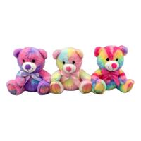 Duckiez Knuffelbeer regenboogkleuren - 21cm