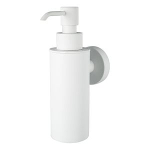 Zeepdispenser Haceka Kosmos | Wandmontage | Messing | Rond | Wit mat