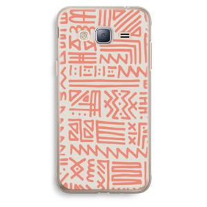 Marrakech Pink: Samsung Galaxy J3 (2016) Transparant Hoesje