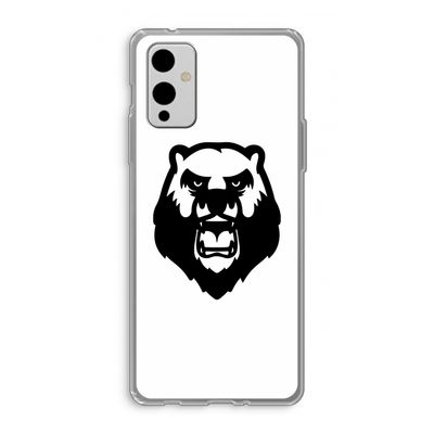 Angry Bear (white): OnePlus 9 Transparant Hoesje