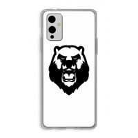 Angry Bear (white): OnePlus 9 Transparant Hoesje