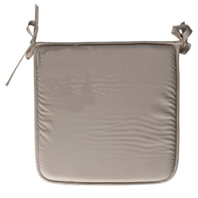 Stof Textile Home stoelkussens - grijs - 38 x 38 x 3 cm - voor binnen - vierkant