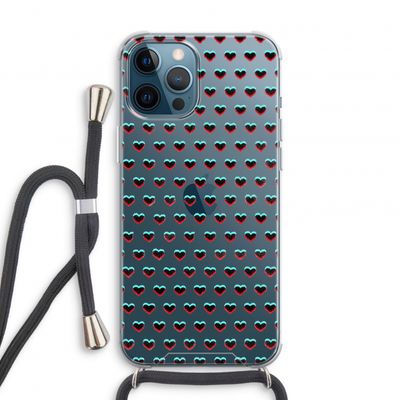 Hartjes: iPhone 12 Pro Transparant Hoesje met koord