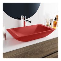 Waskom Mondiaz Topi | 60x10x35 cm | Solid Surface | Vrijstaand | Rechthoekig | Fire