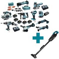 Makita DLX1009TJ1 Accu Combiset 10-delig 18V 5.0Ah in Mbox
