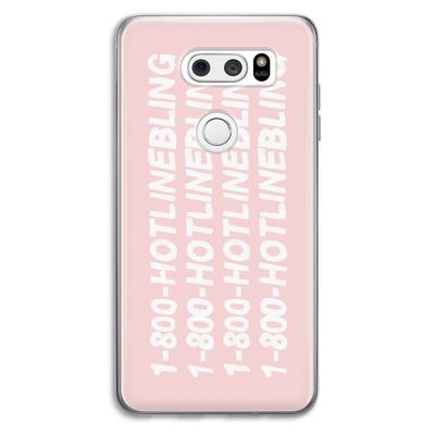 Hotline bling pink: LG V30 Transparant Hoesje