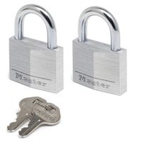 Masterlock 2 x 30mm - 18mm hardened steel shackle, 5mm diam. - double locking - 4 - 9130EURT - thumbnail