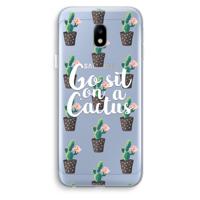 Cactus quote: Samsung Galaxy J3 (2017) Transparant Hoesje - thumbnail