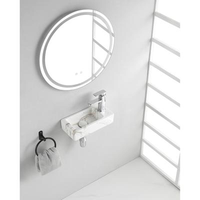 Wiesbaden Rhea S - Mini Fontein - Rechts - 36.5x18x9cm - Keramiek Carrara