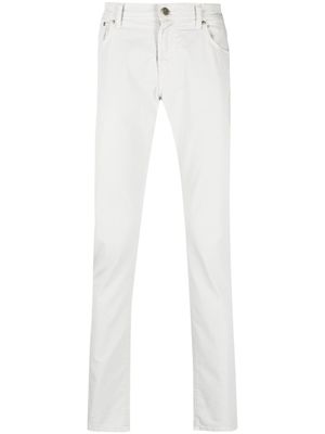 Corneliani pantalon skinny à taille basse - Gris