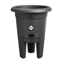 ELHO Green Basics Aardbeienpot 33 - Zwart - Ø 33 x H 42 cm - buiten kweken en oogsten - 100% gerecycled