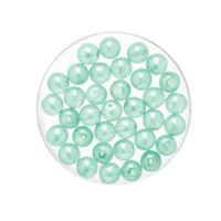 50x stuks sieraden maken Boheemse glaskralen in het transparant aqua blauw van 6 mm - thumbnail