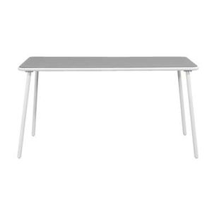 Tuintafel Marseille - grijs/wit - 145x80x74,5 cm - Leen Bakker