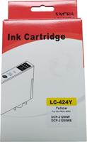 Huismerk Brother LC-424Y cartridge geel