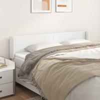 Hoofdbord met randen 163x16x78/88 cm kunstleer wit