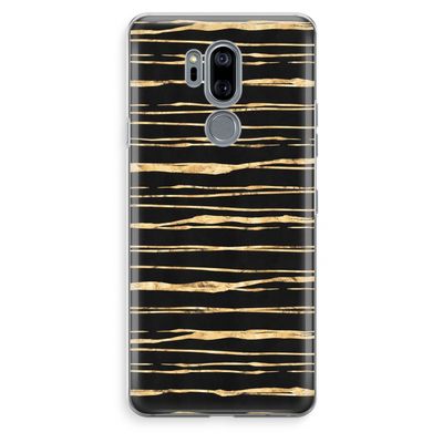 Gouden strepen: LG G7 Thinq Transparant Hoesje