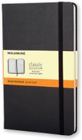 Moleskine notitieboek, ft 13 x 21 cm, gelijnd, harde cover, 240 bladzijden, zwart