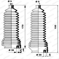 Stuurhoes, stuureenheid MOOG, Inbouwplaats: Vooras links en rechts, u.a. für Renault, Nissan