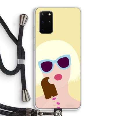 Ice cream: Samsung Galaxy S20 Plus Transparant Hoesje met koord