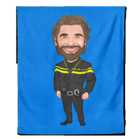 Cartoon Fleecedeken Policeman - Pillow Buddies