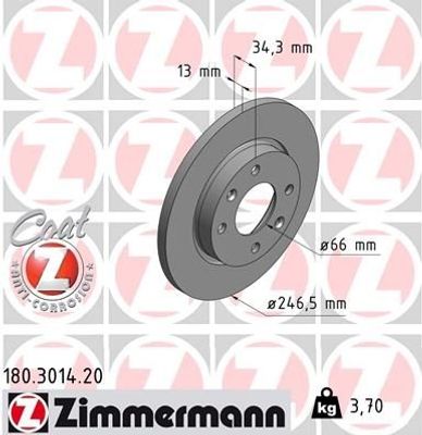 Remschijf Coat Z 180301420