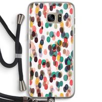 Tropical Dots: Samsung Galaxy S7 Edge Transparant Hoesje met koord