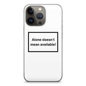 Alone: iPhone 13 Pro Transparant Hoesje